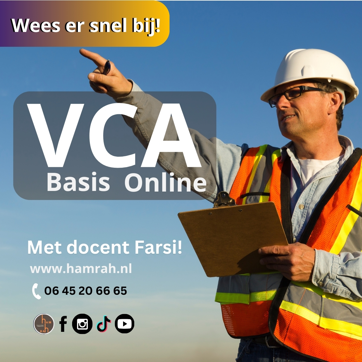 VCA Basis Cursus bij Taalschool Hamrah