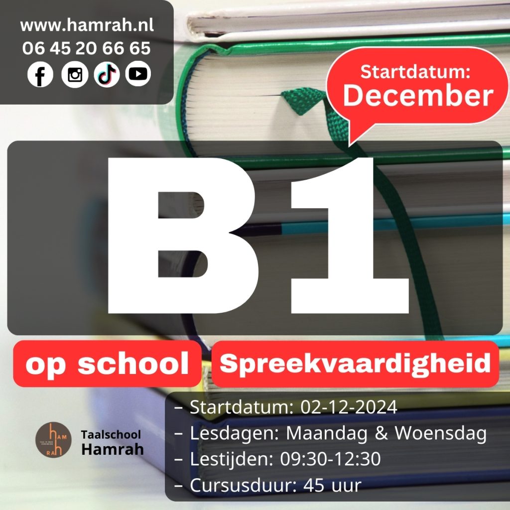 B1 spreekvaardigheid December