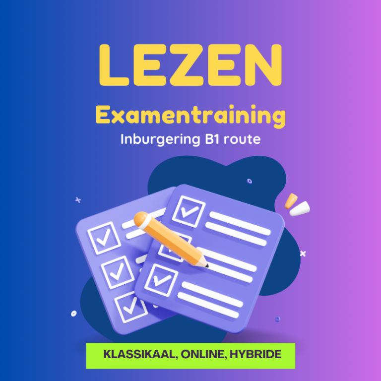 DUO examentraining lezen inburgering examen B1 niveau b1-route lingua academy rotterdam