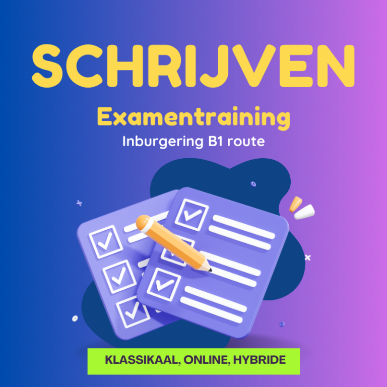 DUO examen, examentraining B1 route, schrijven, Lingua Academy Hamrah Rotterdam zuidplein